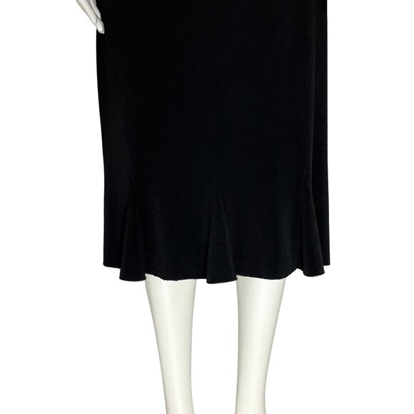 Vintage 90s Y2K Black Whimsigoth Midi Skirt Ruffle Hem. Medium. Romantic Classic - Picture 8 of 10